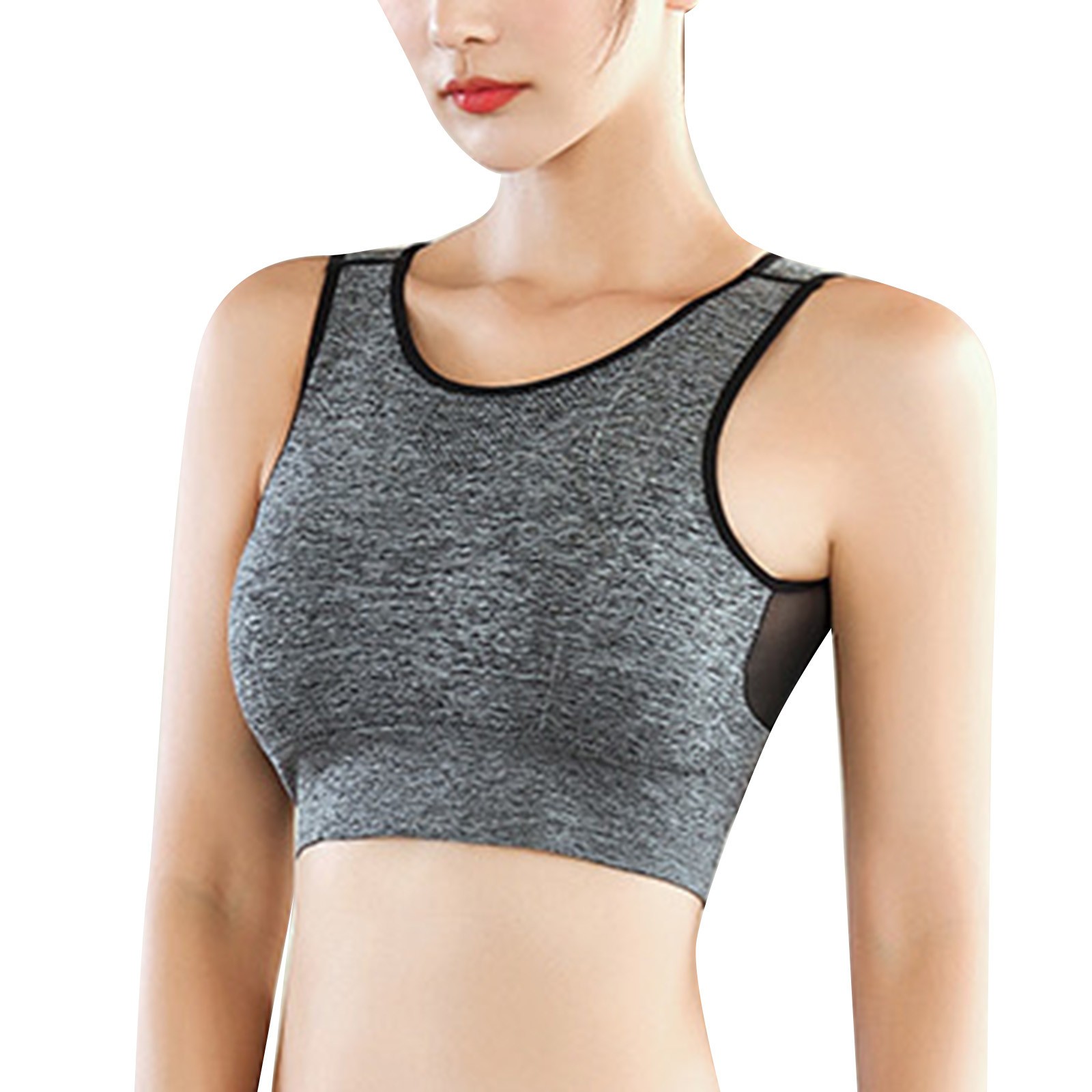 thumbnail image 2 of Sujetador deportivo de malla con aros para mujer: doble capa, nailon-spandex, tallas S-XXL, yoga/running/fitness, 2 of 7